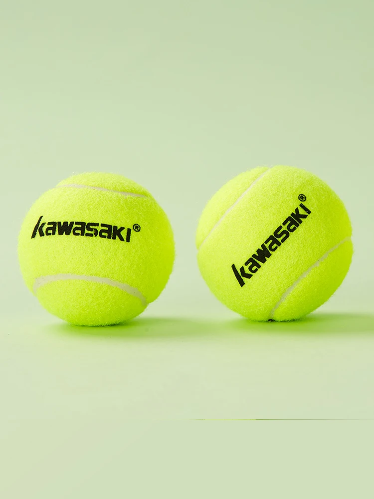 Kawasaki Tennis Balls 3PCS/Pack High Elasticity Durability Unpressurised Tennis Ball Suitable For Tennis Trainer KT81