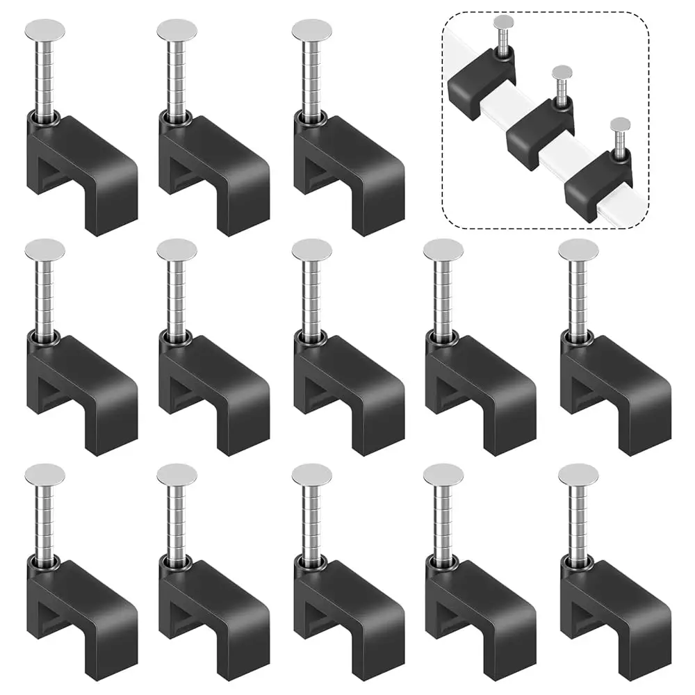 Black Cable Clips N…