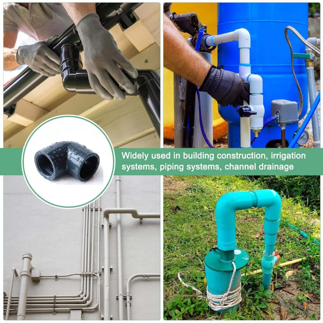 

PVC Fitting Regular X Female to BSP 90° Elbow Adapter Fitting UPVC Double Female Elbow 1/2''-2''