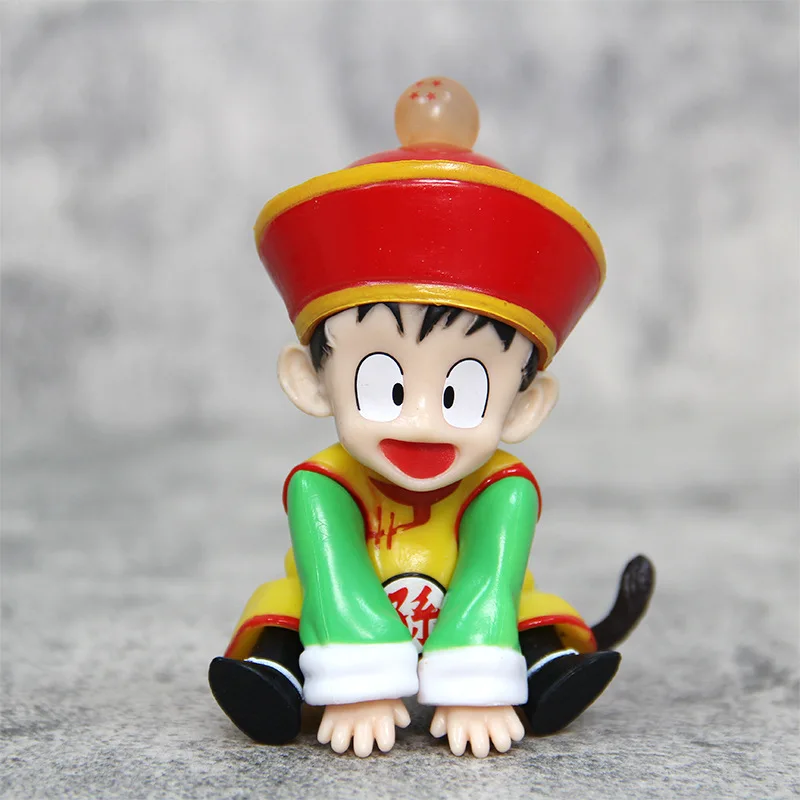 12cm Childhood Son Gohan Dragon Ball Anime Figures Tenkaichi Budokai Sitting Posture Kawaii Model Desktop Decoration Toys Gifts