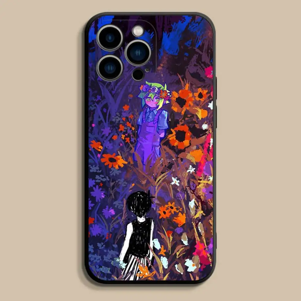 Чехол для телефона O-OmoriS Game для iPhone 17,16,15,14,13,12,Pro,Max,Plus,E,SE4,Air,Mini Black Soft Cover