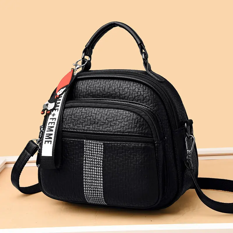 Backpack Fashion Women' Bag Dual-purpose Portable Shoulder Backpack Multi-function Retro Personality Casual Exquisite High Value