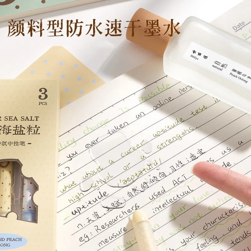 Fragrance Neutral Pen High Value Press-action Quick-drying Homework Brush Question Pen Soft Grip Patch Black Pen Signature Pen