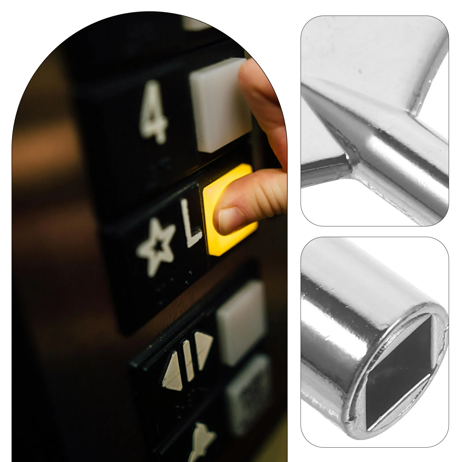 2Pcs Elevator Key Universal Utility Radiator Valve Wrench Durable Easy Use Professional Practical Elevator Key