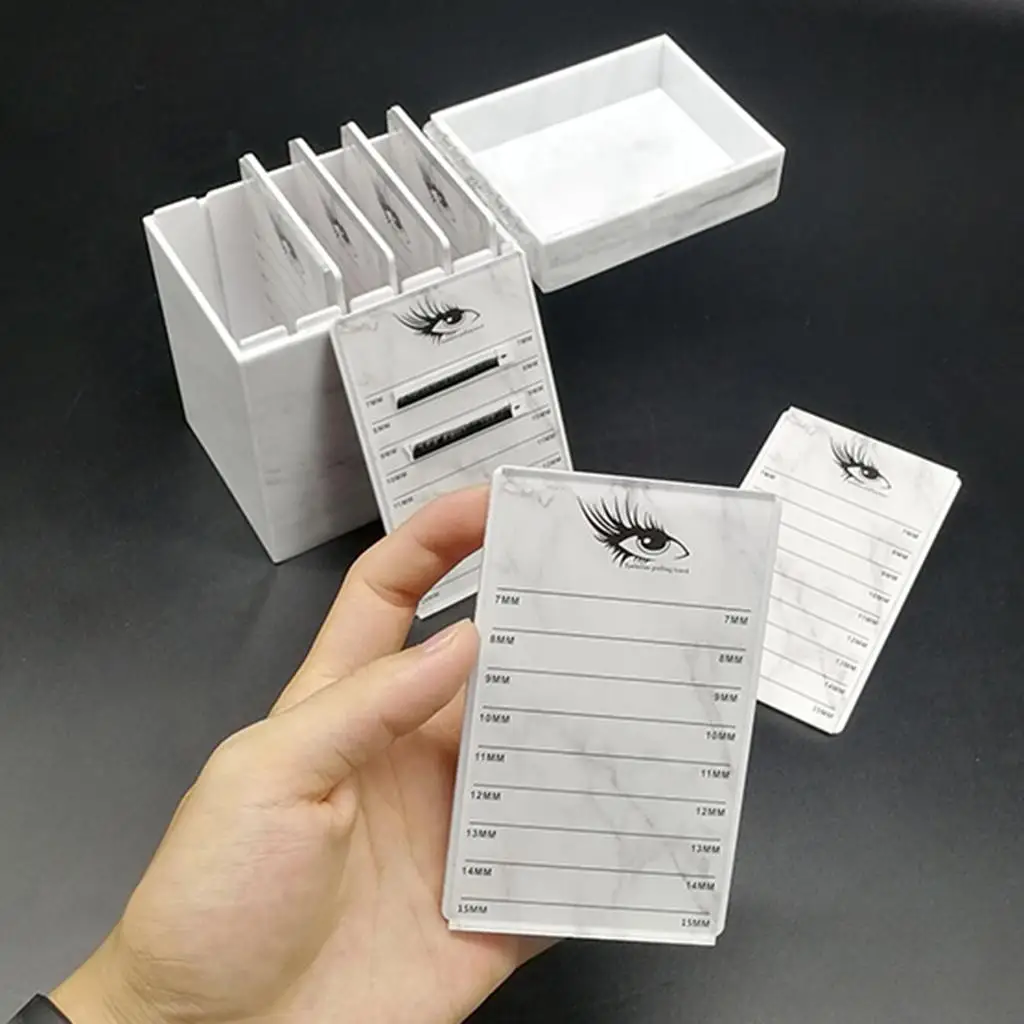 กล่องอะคริลิคใส 5 ชั้น สำหรับเก็บขนตาปลอม ขนาด 8 x 10.5 x 13.2 ซม. เลือกสีได้