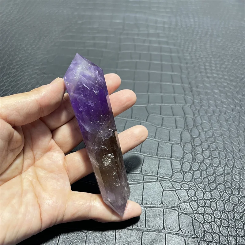 12 SIDE NATURAL AMETHYST QUARTZ CRYSTAL AMETRINE DT WAND POINT Healing 96g