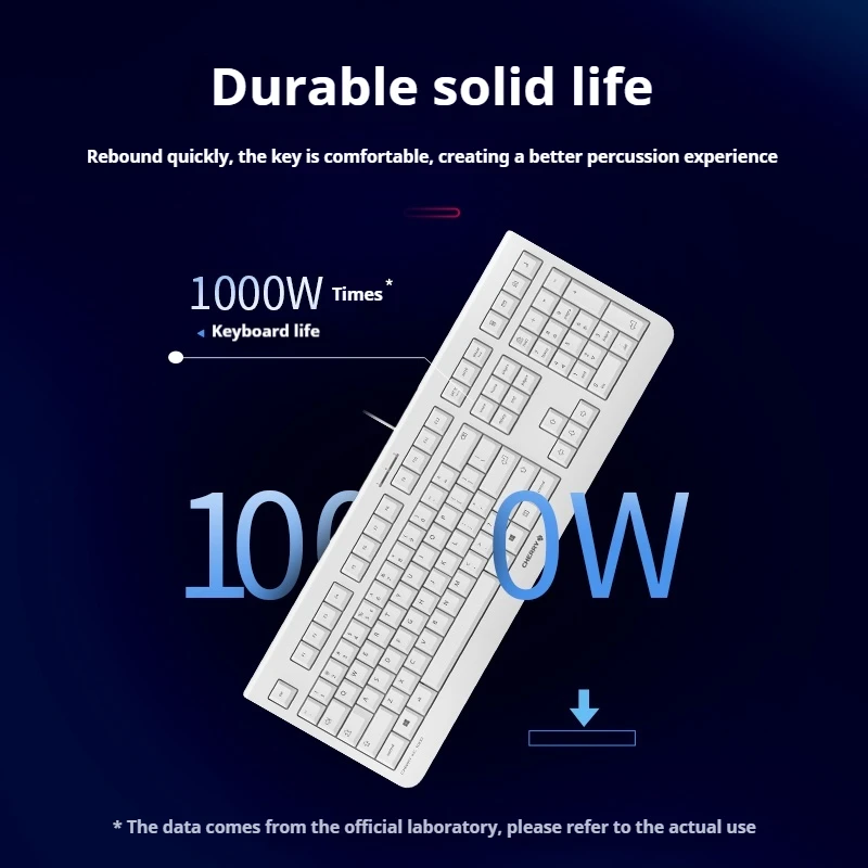 Kc1000 Thin Film Wired Keyboard Mouse Set Business Office Use Comfortable Typing Low Noise Laptop Desktop Computer Peripheral