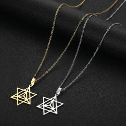 Cxwind Merkaba Star Necklace Zen Yoga Yoga Jewish Mysticism Uplifting Charm Spiritual Journey Geometry Tetrahedron Kabbalah