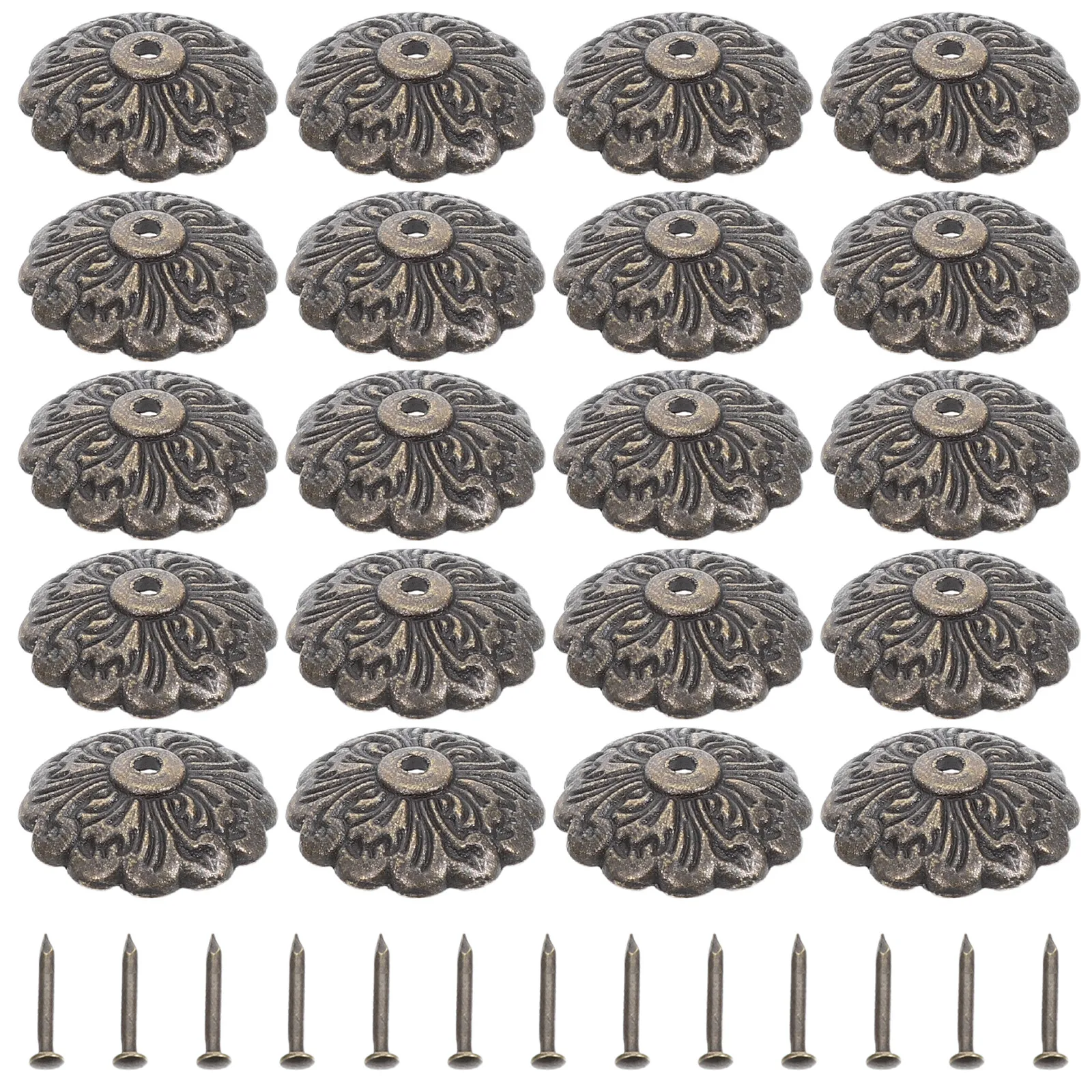 Furniture Hardware Brass - แผ่นรองโลหะหนา 50 ชิ้น ผิวทองเหลือง ทรงกลม สำหรับงานไม้