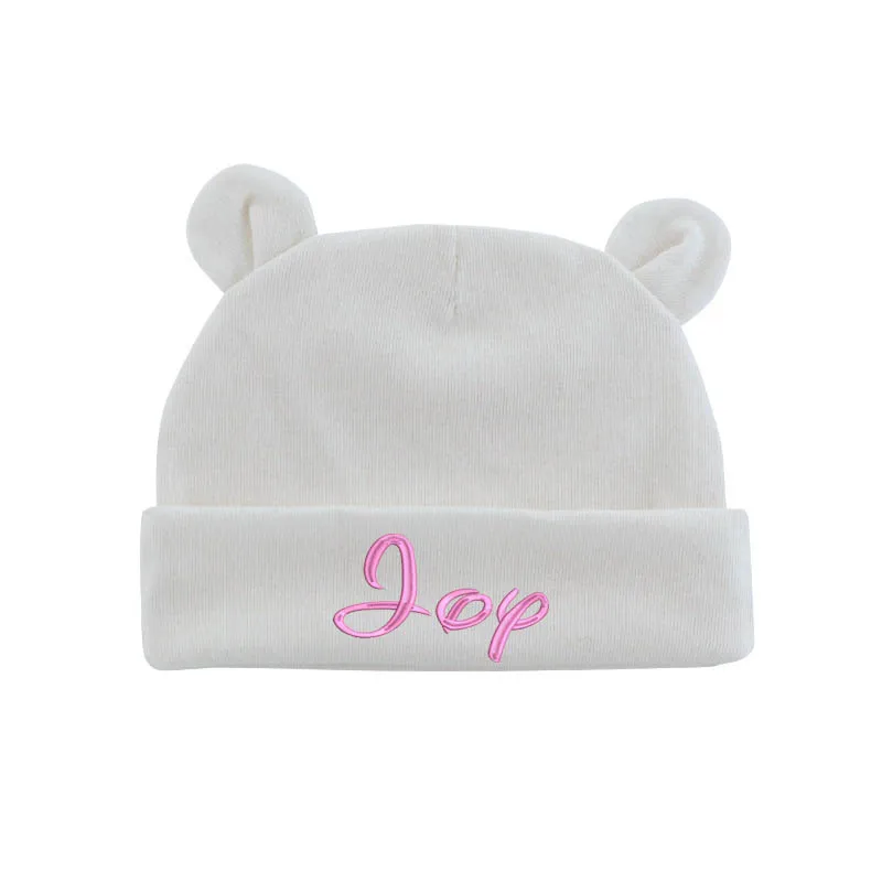 

Customed Name Newborn Baby Hats 0-6 Months | Unisex Toddler Infant Cap Bear Ears | Newborn Baby Beanies for Boys, Girls