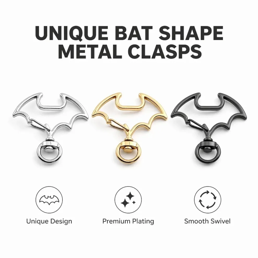 5/50/100Pcs Bats Shape Lobster Clasp Hooks Trigger Clips Buckles Spring Buckle Snap Hook Split Key Ring For Keychain Accessories