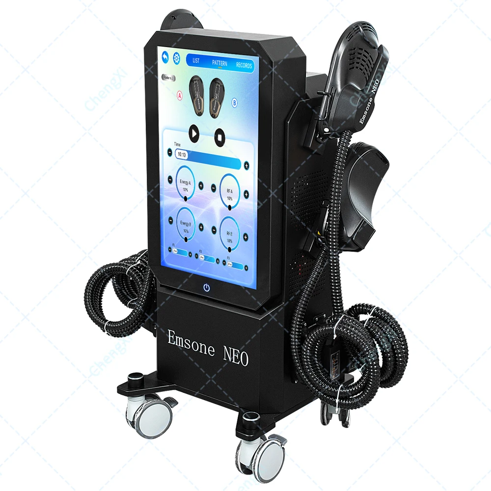 Máquina de grabado Vertical Emsone NEO para esculpir el cuerpo, pérdida de peso, máquina moldeadora de estimulación muscular EMS con 4 mangos