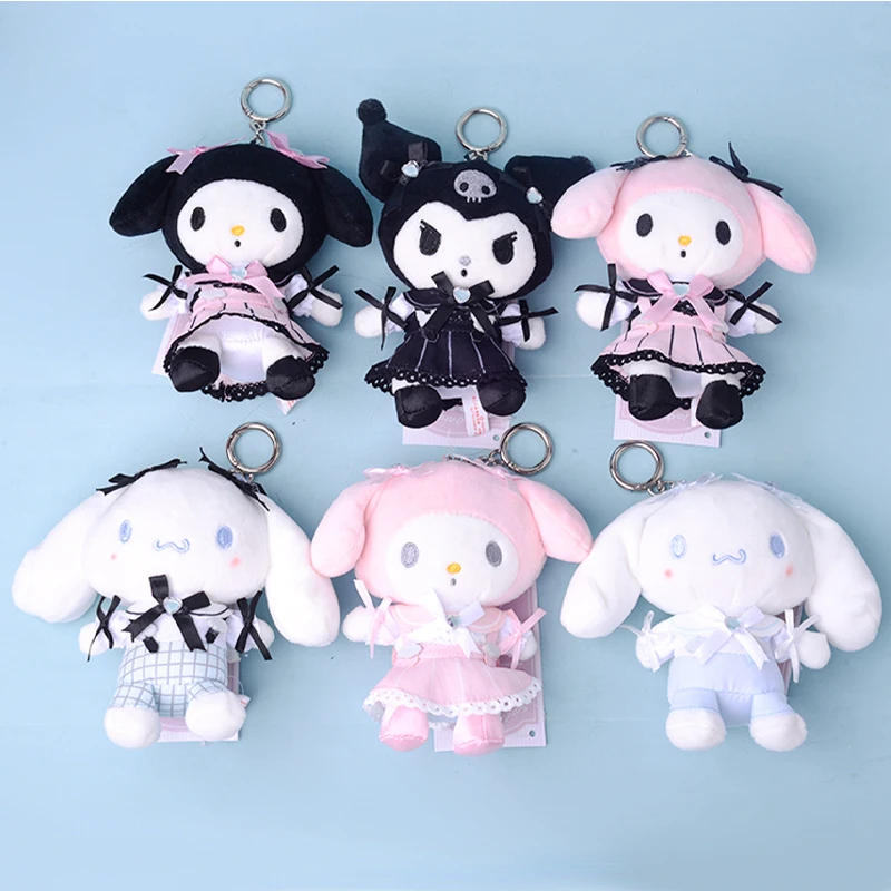 

Kawaii My Melody Cinnamoroll Kuromi Sanrio Anime Cute Girly Heart 12Cm Plush Keychain Backpack Pendant Suitable Gift for Girls