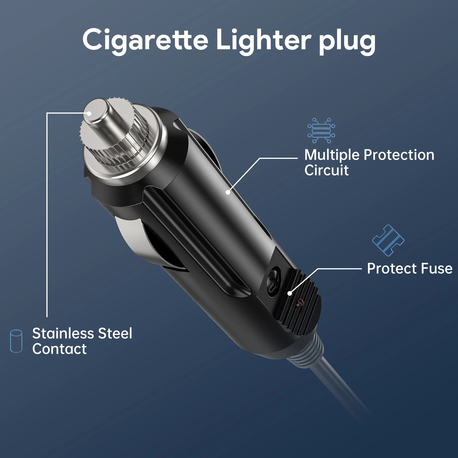EDUP SK0136 Starlink Mini Heavy Duty DC Power Cable with 12V 24V Car Charging Adapter Cigarette Lighter Plug Cord for RV Camping image 4