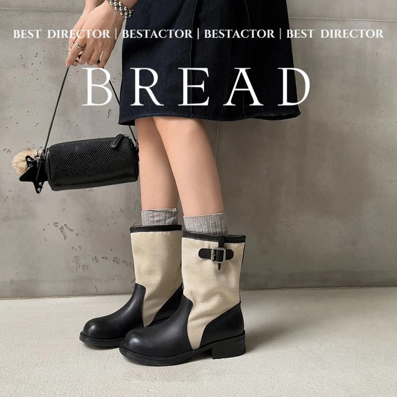 2026 new autumn winter women ankle boots natural leather 22-25cm cowhide+fabric+microfiber/plush mixed color buckle women boots