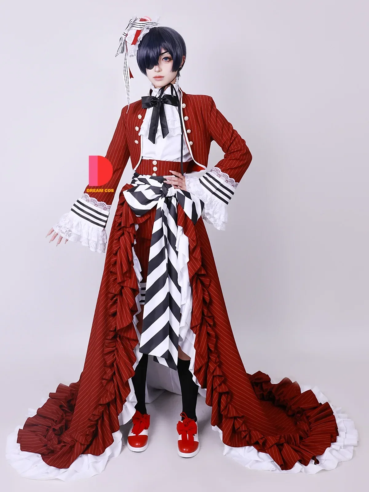 Black Butler Ciel Cosplay Costume Anime Outfit Tea Cup Earl Sebastian Butler Suit Fancy Dress Up Party for Men Women 2024 New