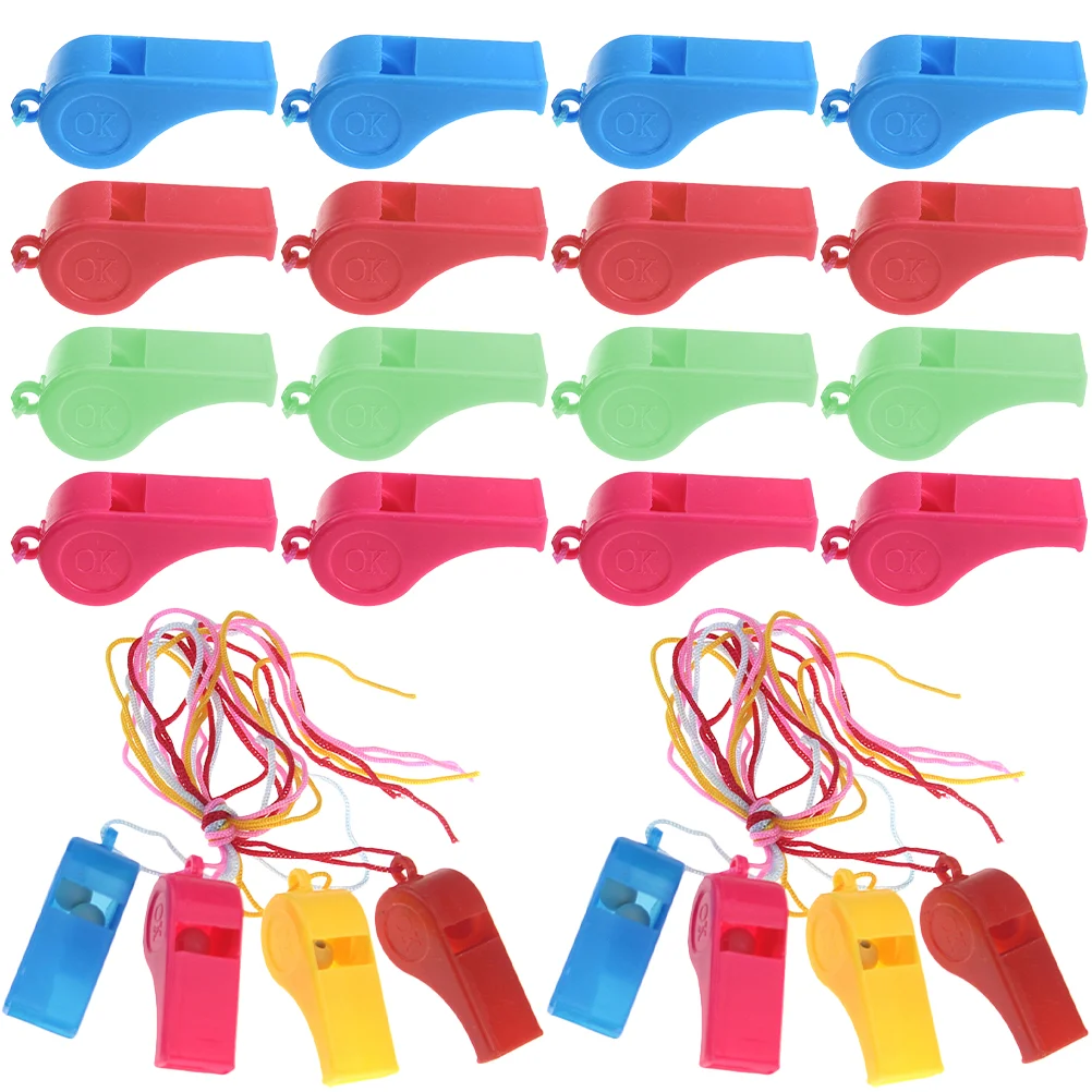 

48 Pcs Training Post Whistle Child Toys Childrens Plastic Kids Playset Emergencies Soccer Whistles