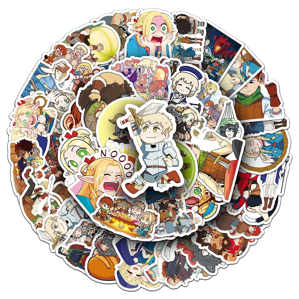 10/30/50pcs Kawaii Cartoon Delicious in Dungeon Anime Stickers DIY Suitcase Skateboard Phone Waterproof Kid Classic Toys Sticker