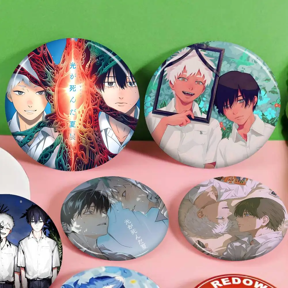 Anime The S-Summer H-Hikaru D-Died Creative Tinplate Soft Button Pins Animal Icon Brooch Lapel Backpack Badge Accessories Pin
