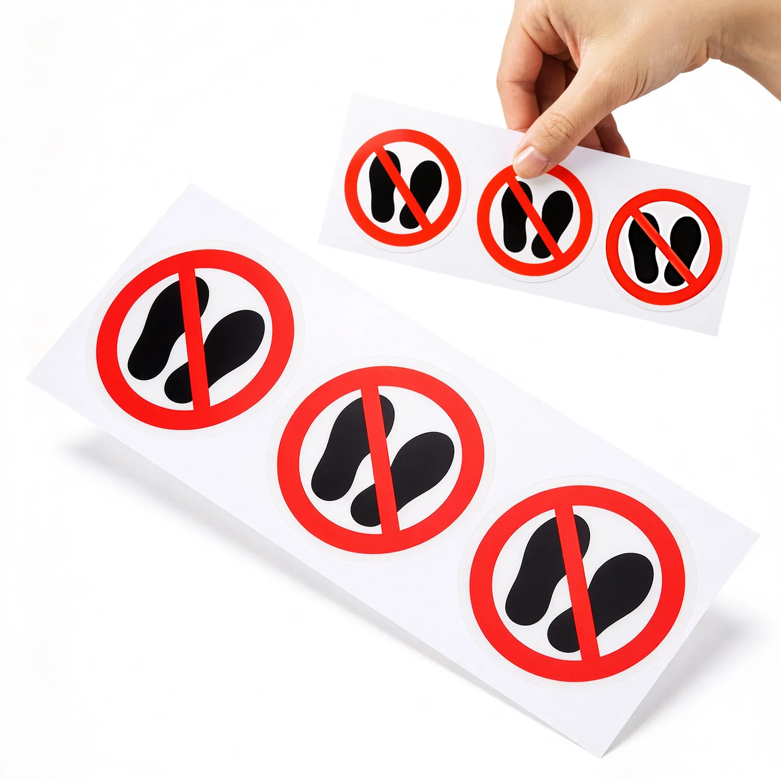3Pcs No Stepping on Safety Warning Decal Self-Adhesive Strong Viscosity Easy Peel Stick for Boats Factories Pools Equipment
