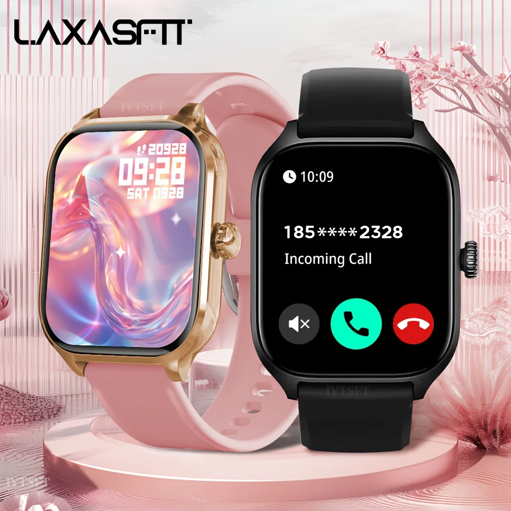 

LAXASFIT 2025 New Women's Smart Watch 2.01 Full Touchscreen Bluetooth Call Heart Rate Monitor Sports Men's Smartwatch