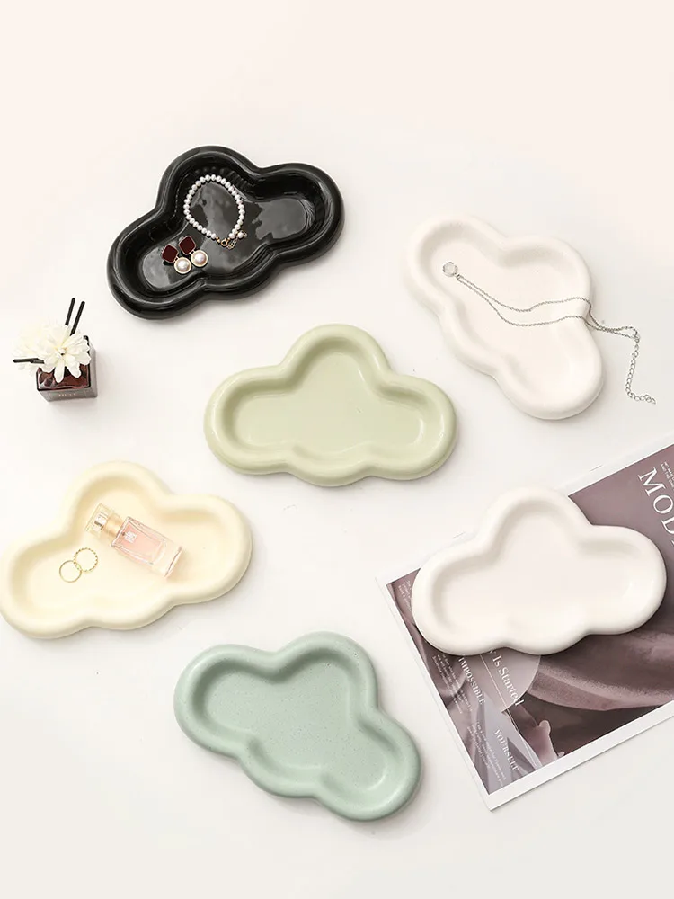 Decorative Cloud Tray Jewelry Storage Trays Breakfast Cake Dish Home Desktop Storage Supplies Room Aesthetic Decor Accessories