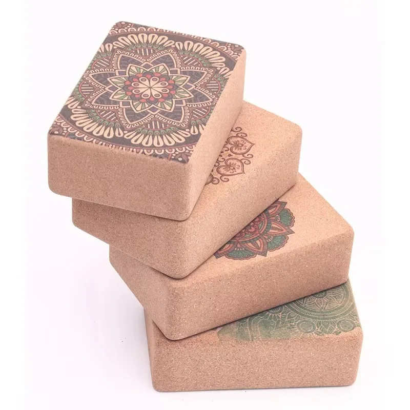YTYIN High Quality Custom Cork Yoga Block And Massage Ball Set Eco-friendly For Yoga Exercises
