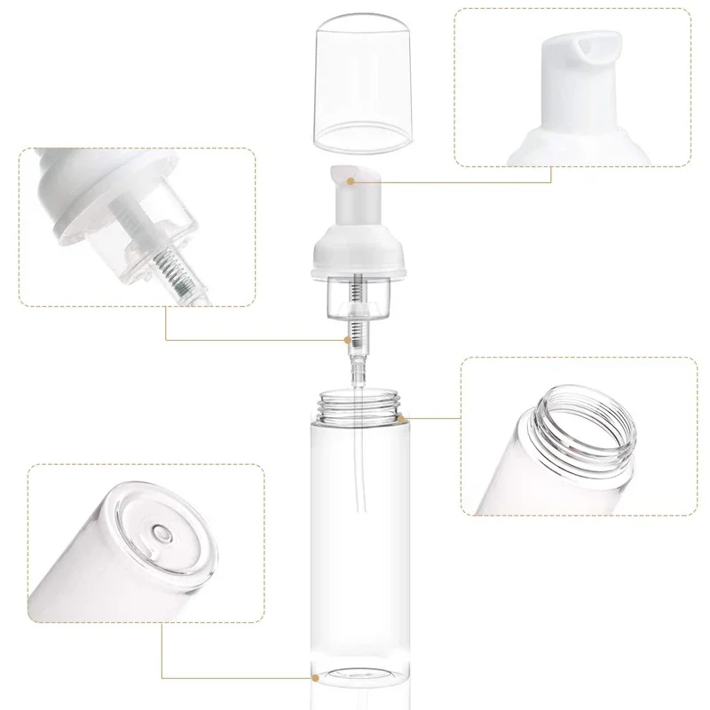 28/50PCS Foam Empty bottle lash shampoo Cleanser bottles eyelash Foamer Pump Bottle Cosmetic Soap Dispenser wholesale 60ml