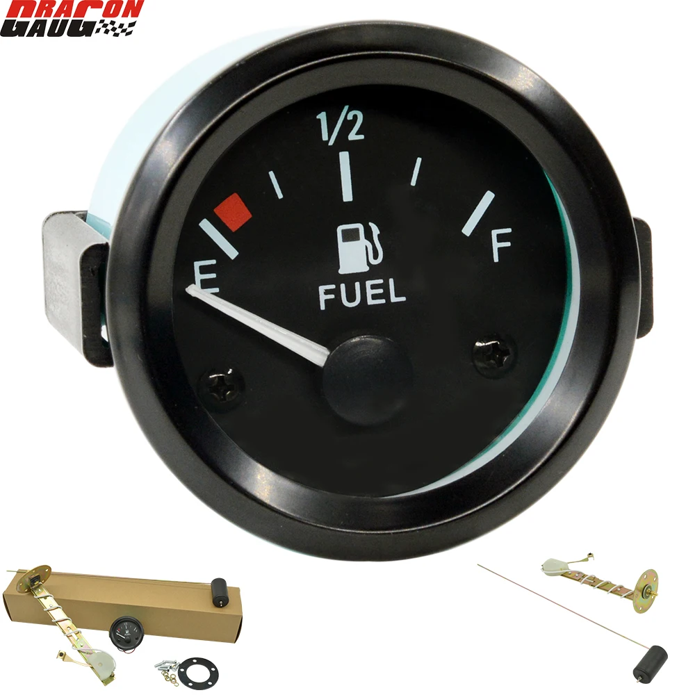2 Inch（52mm） Auto Car Fuel Level Gauge  Automotive Clocks Meter With Sensor Oil Float Controller Meter