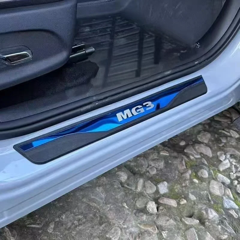 MG 3 MG3 HYBRID 2025 2024 2023 HEV EV Door Sill Scuff Plate Pedal Pad Protector Guard Doorsill Stainless Steel Car Accessory