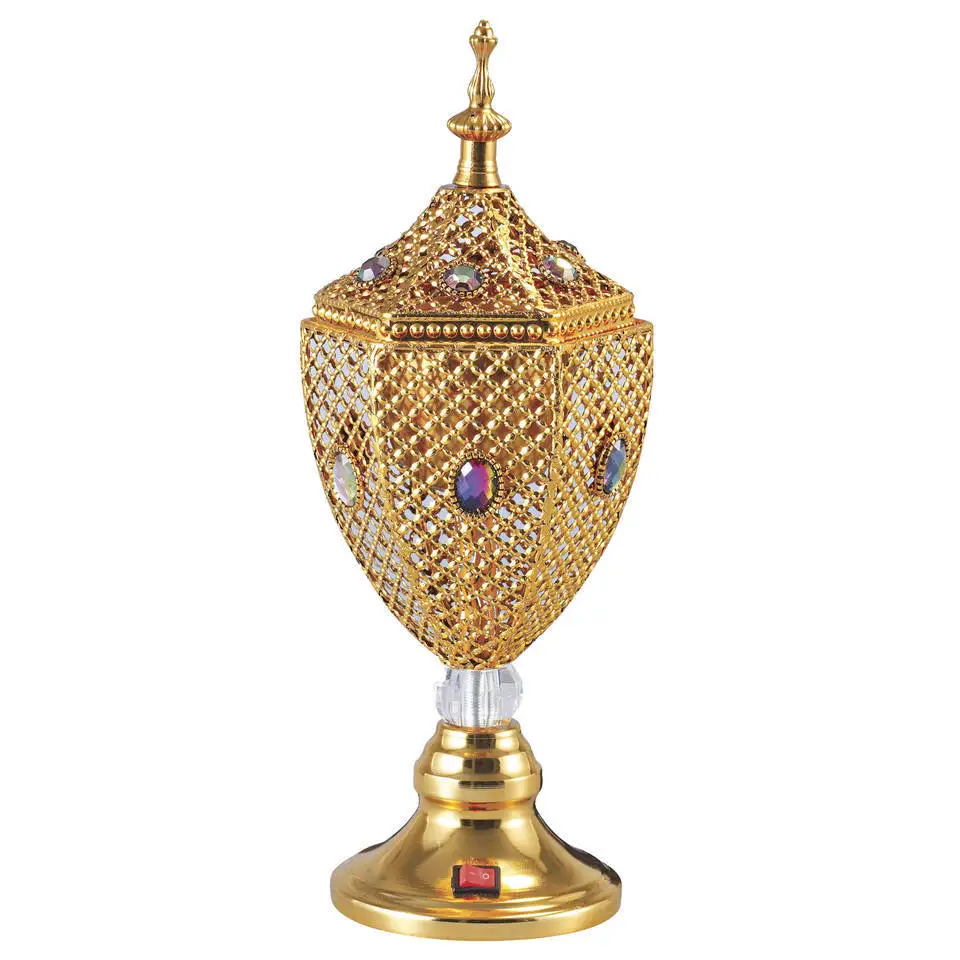 Electric Iron Incense Burner Plug-in Muslin Metal Sandalwood Censer Plug-In Aroma Stove Arabia The Middle East Ornaments