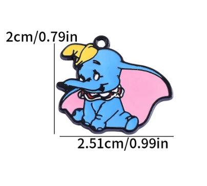 10pcs  Cartoon Metal Cartoon Enamel Charms Pendants for DIY Jewelry Making - Earrings Necklaces Keychain