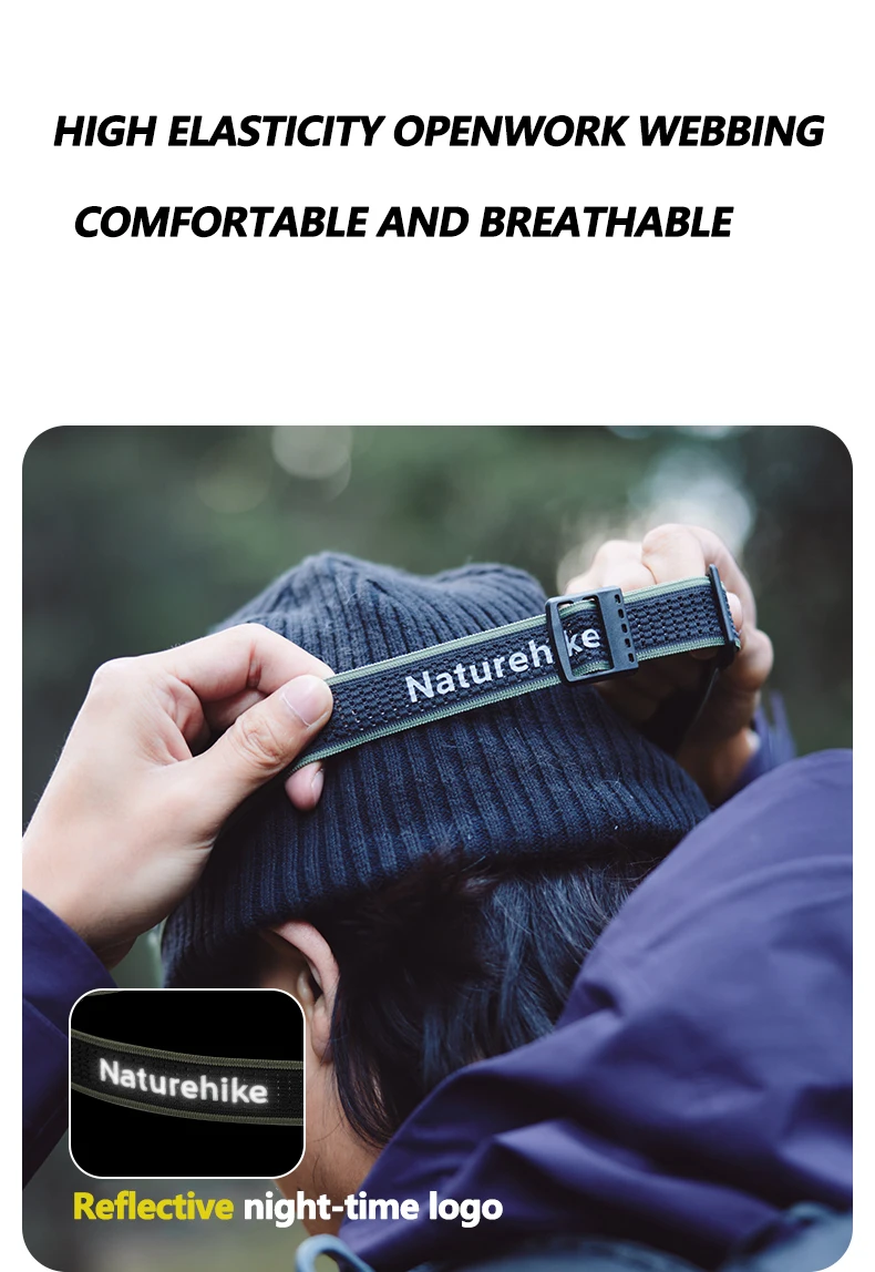 Naturehike Camping-Stirnlampe, intelligentes Induktions-LED-Licht, Outdoor-Wandern, wasserdicht, ultraleicht, verstellbares Kopfbandlicht – Detail 14