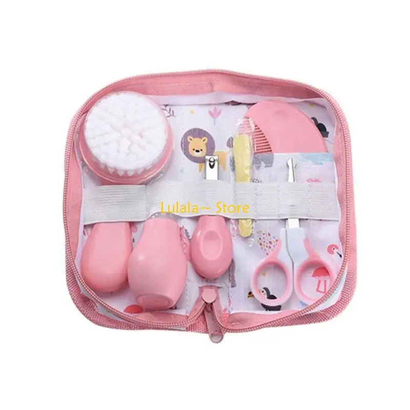 

Y4QA Soft & Safe Baby Grooming Tools Portable Baby Grooming Completes Set Newborn Nursery Health for Everyday Parenting