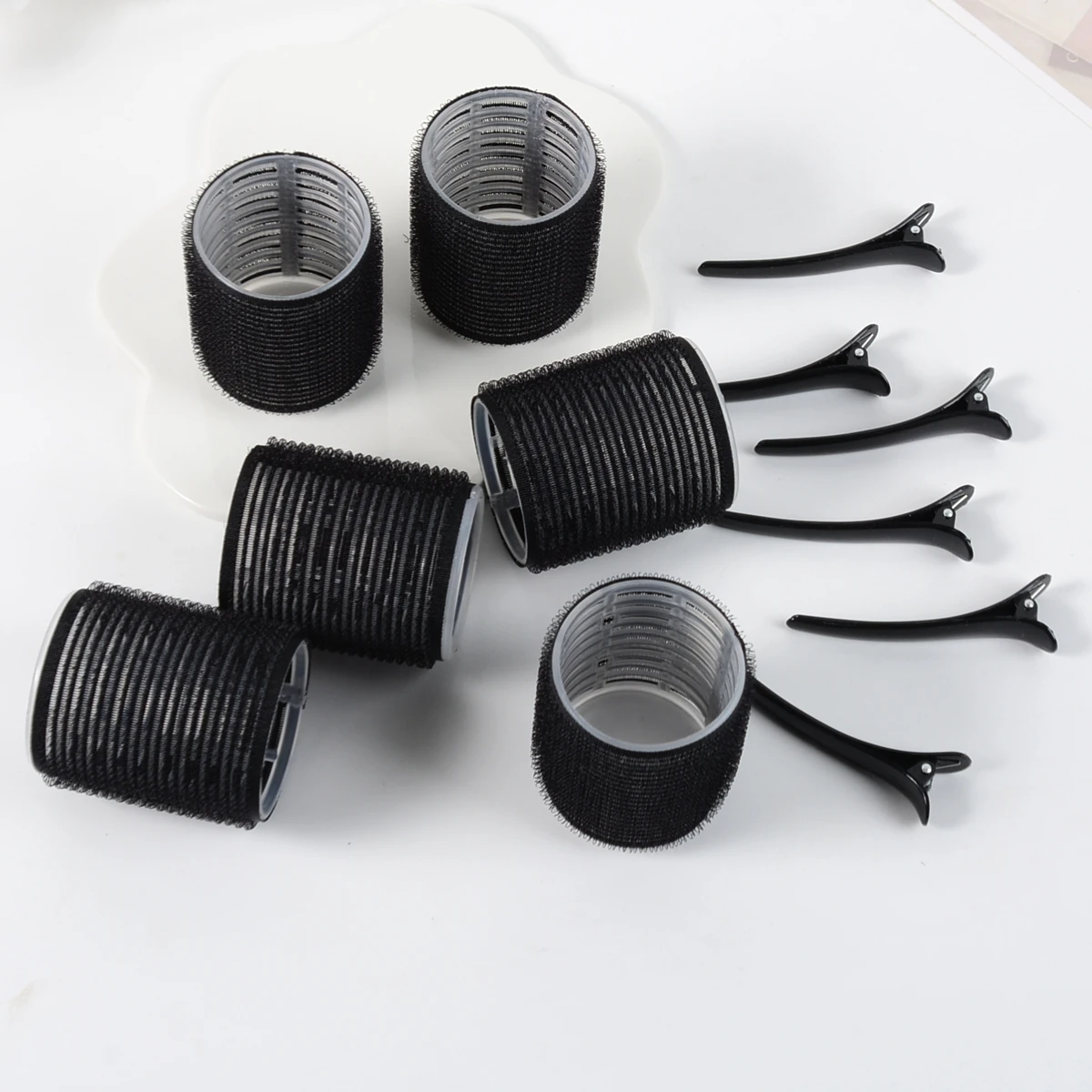 12Pcs/Set Air Bar Curling Iron Tube Self-Adhesive Magic Roll and Bangs Hair Clip Curling Styling Tool view 5