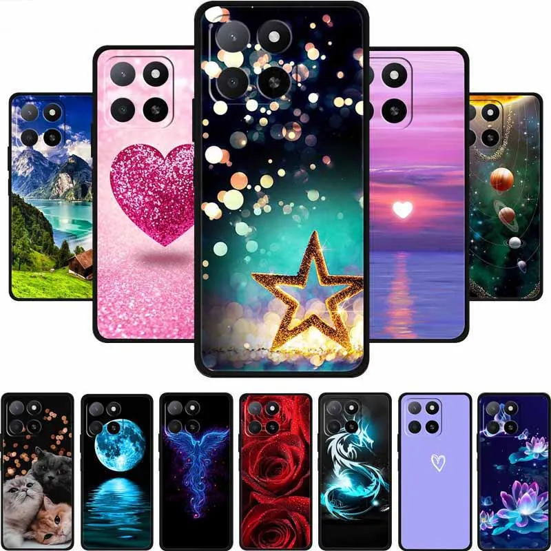 Black Silicone Case For Honor X8C X8b X6B X6A 200 Smart X5B Plus X7C Phone Case Back Cover X 8 c b Coque Funda Soft TPU Bumper