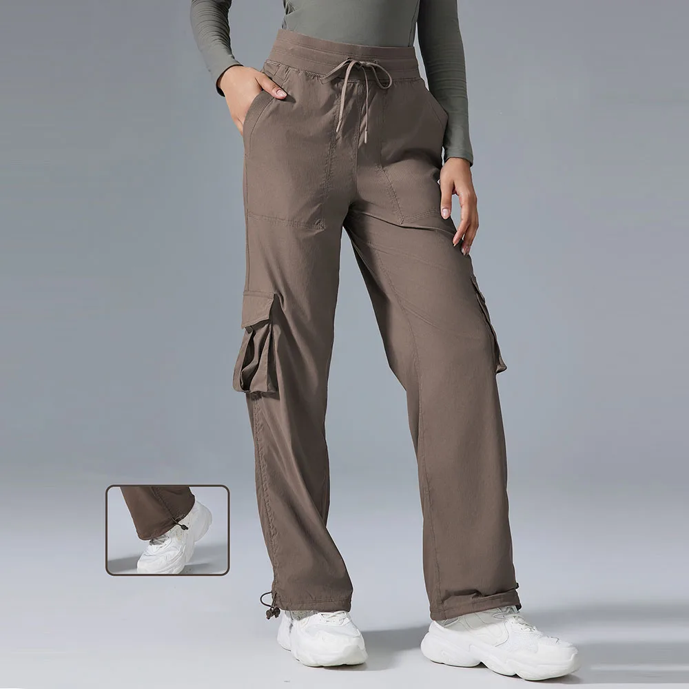 

Women's Casual Sport Pants Loose Slim Drawstring 2-in-1 Quick-Dry Cargo Pants Outdoor Running Fitness Long Trousers