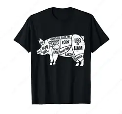 Pig and Pork Diagram Shirt, Butcher Shirt, Bacon Tee T-Shirt