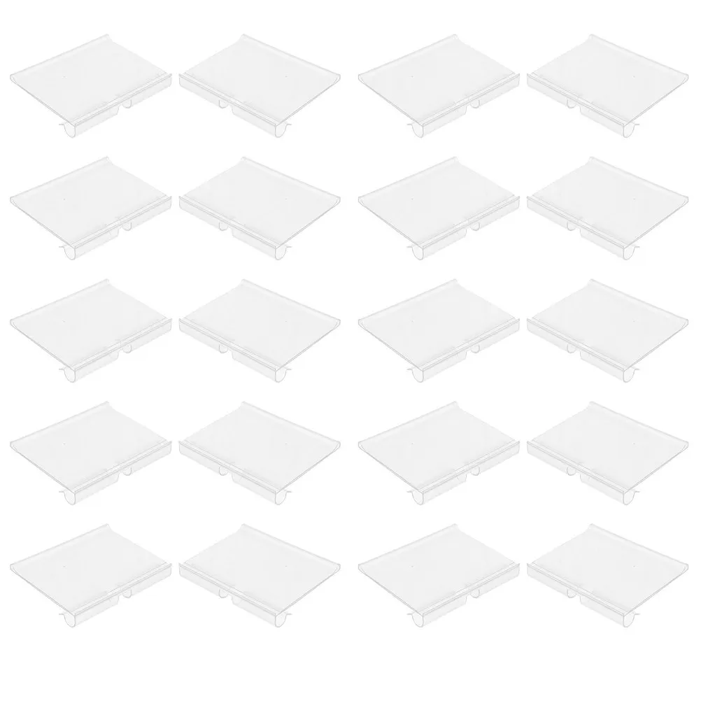 

50Pcs Supermarket Price Label Holders Clear PVC Retail Sign Clips Easy Insert Wire Shelf Label Display Holders