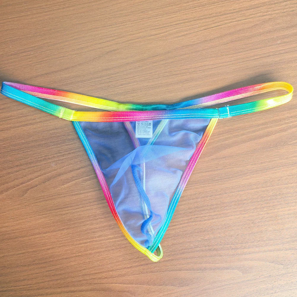 Men Sexy Briefs Mesh Sheer See Through Underwear Low Rise Bikini Sexy Accessories Hot Sissy Pouch G-Strings Thong Men's Panties
