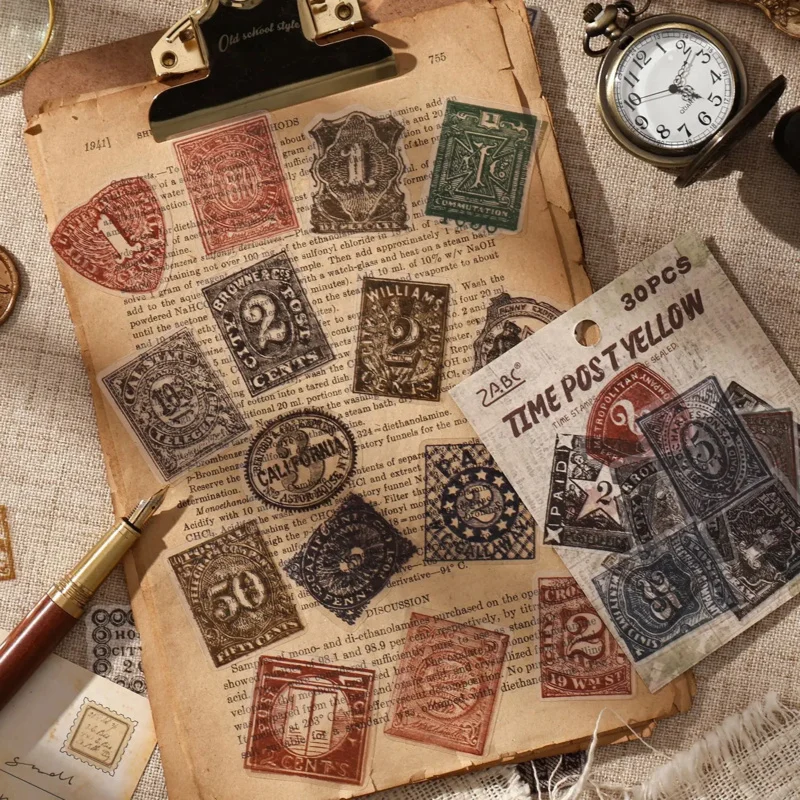 30Pcs Vintage Posta… - image