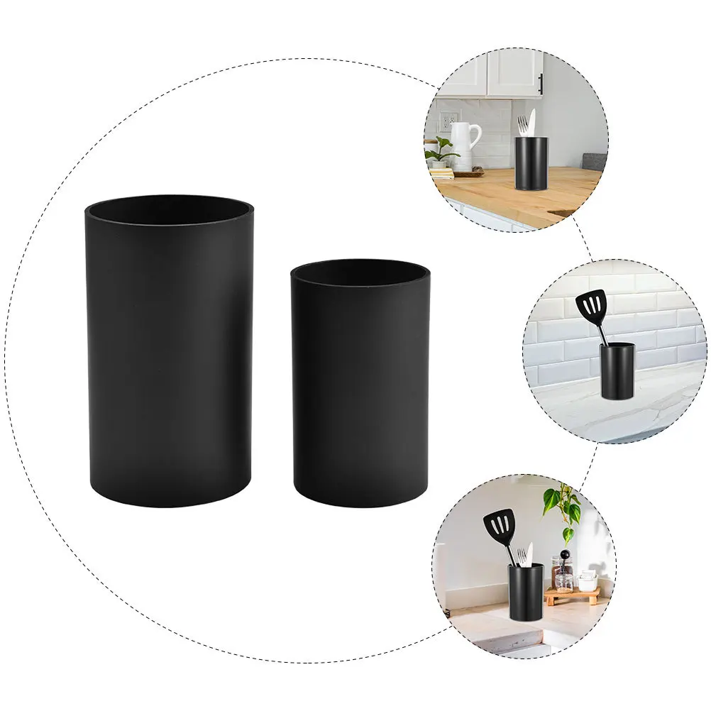 2 قطعة أدوات المطبخ دلو منظم أدوات المائدة حامل سعة كبيرة حاوية تخزين سطح المكتب لأدوات المائدة عيدان الملاعق #2