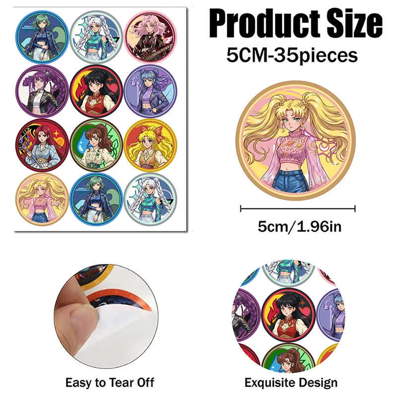 Bunte Sailor Moon Themen-Pappteller, Becher und Strohhalme im Cartoon-Stil für Familienfeiern, Geburtstagspartys und Geschenksets – Detail 9