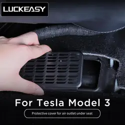 LUCKEASY do Tesla Model 3 2017-2023 wylot powietrza samochodu pod osłoną fotela łatka Model 3 Highland 2024 akcesoria samochodowe