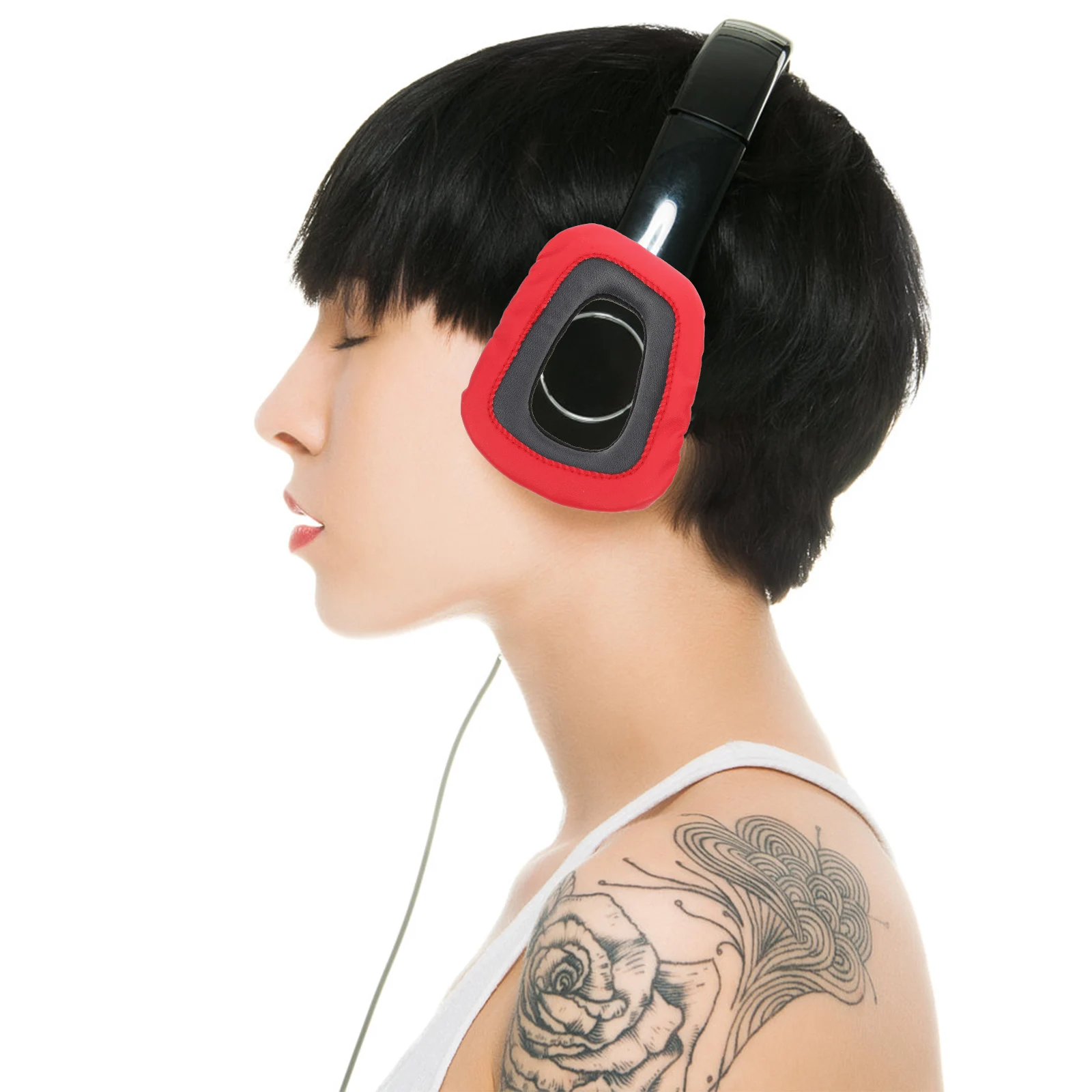 

Pair Replacement Ear Pads and Headband Cushion Pad for G430 G930 Headphones Soft Breathable Red Black Headphone Pads