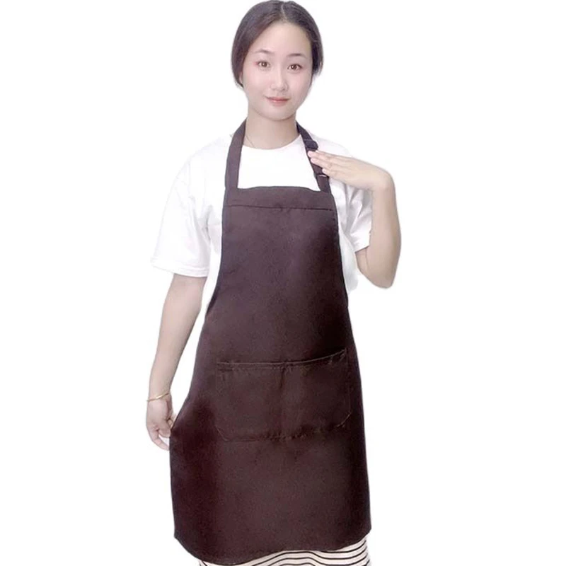 Logotipo de marca de design personalizado Black Unissex garçom de cozinha de restaurante de bolso de bolso de bolso de pescoço de pescoço pendurado para mulheres para mulher