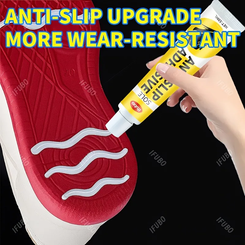 Non-Slip Sole Adhesive: Transparent Filler for Heel Repair & Friction Enhancement
