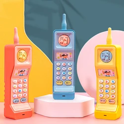 Juguetes de rompecabezas para niños, juguetes multifuncionales de simulación de dibujos animados, teléfono móvil con música ligera, lindo Hermano Grande