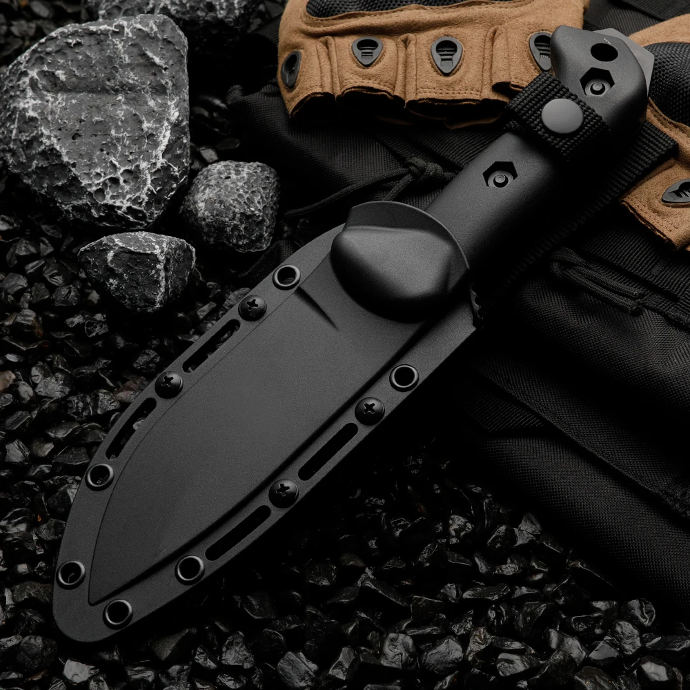 HUANGFU High quality 1095 carbon steel fixed blade wilderness survival hunting knife outdoor knife rescue knife straight knife