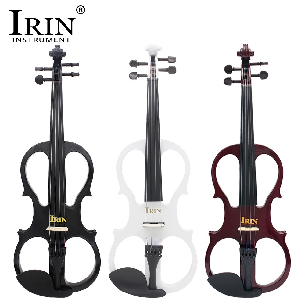 IRIN AU-03 4/4 Electric Violin Maple Panel Electric Violin Set with Case Accessories Professional Electric Violin for Practice